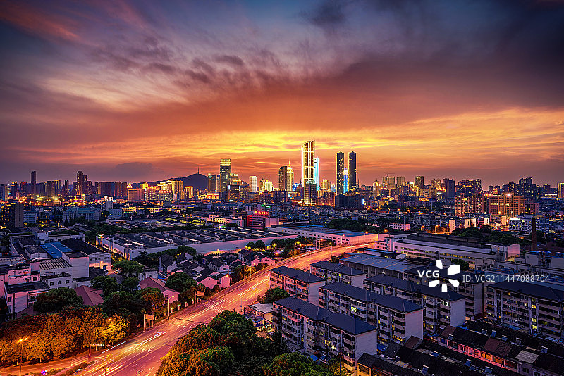 无锡火烧云图片素材