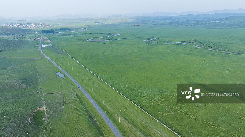 扎鲁特山地草原  日落图片素材