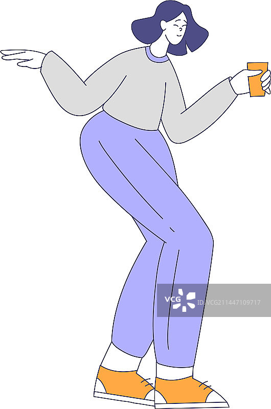 跳舞的年轻女子图片素材