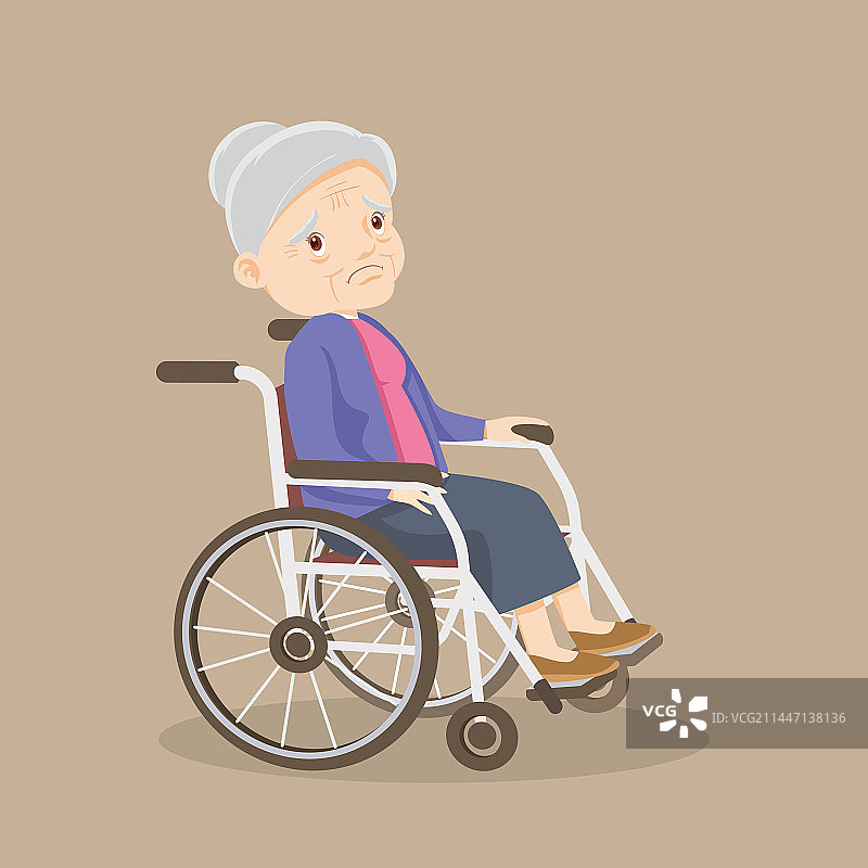 坐着的年长老妇人图片素材