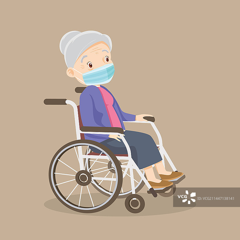 坐着的年长老妇人图片素材