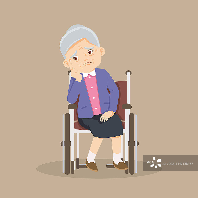 坐着的年长老妇人图片素材