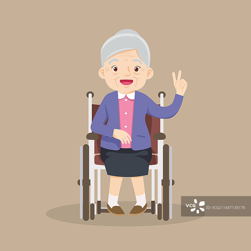 坐着的年长老妇人图片素材