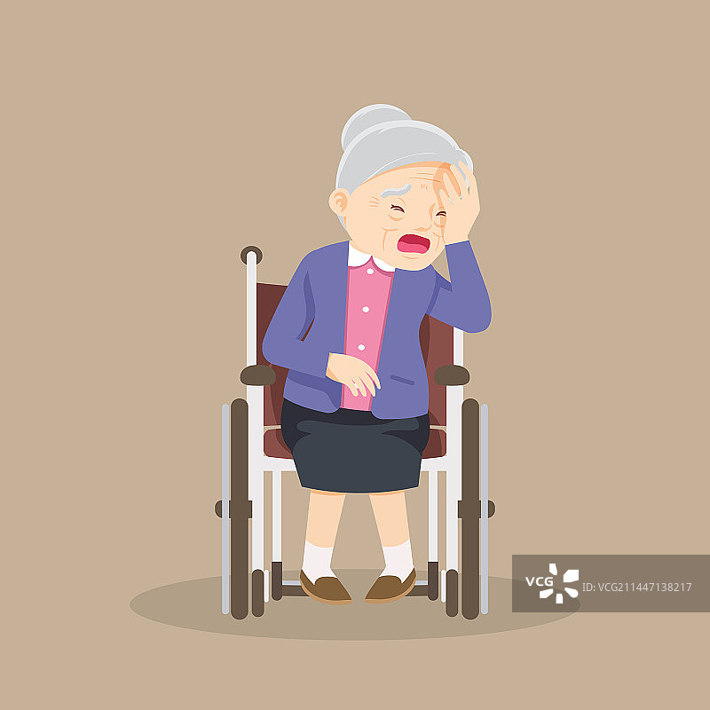 坐着的年长老妇人图片素材