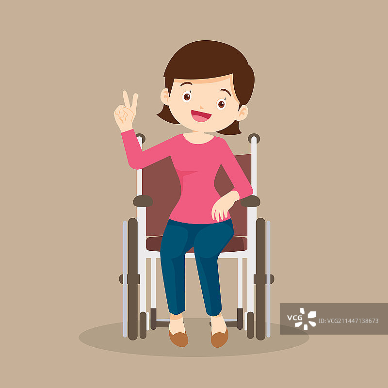 坐在轮椅上的妇女图片素材