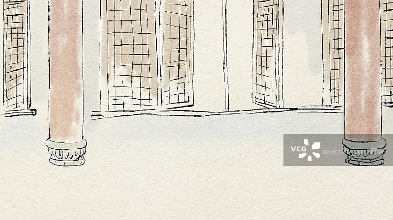 古代室内场景背景插画图片素材