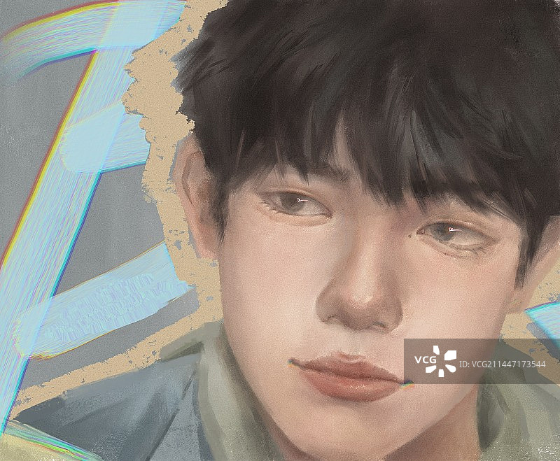 男生情侣插画图片素材