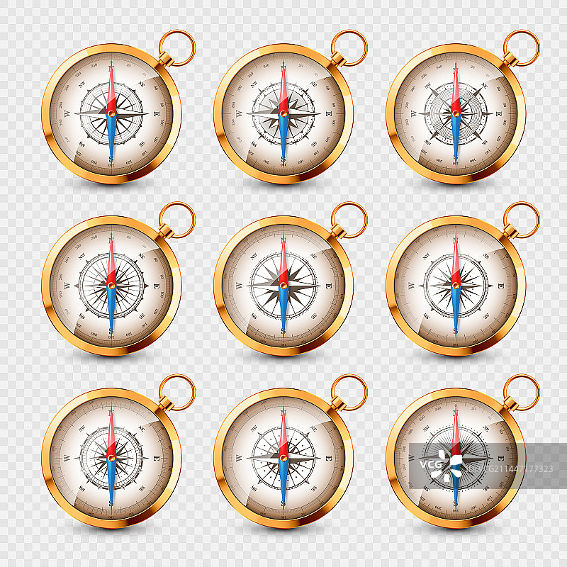 复古指南针航海风玫瑰与基点图片素材
