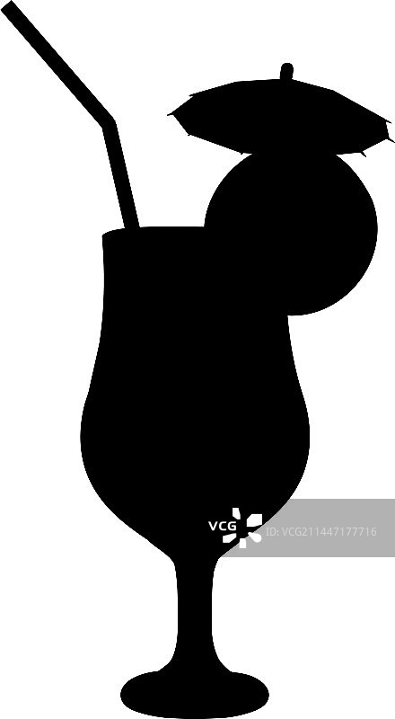 橙色饮品鸡尾酒杯形状图片素材