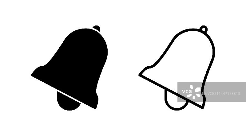 潮流扁平风格的铃铛图标图片素材