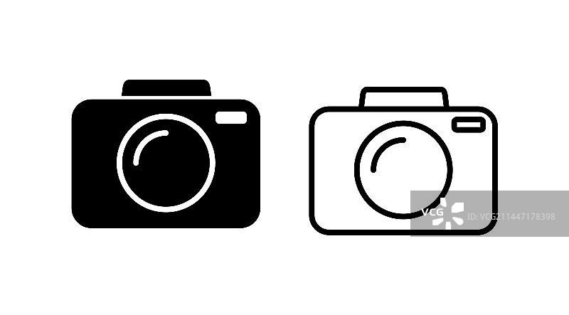 潮流扁平风格相机图标图片素材