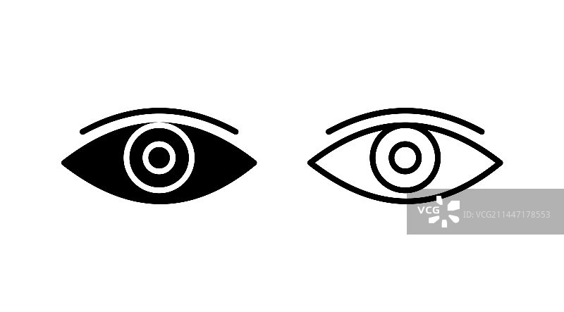 眼睛图标，视觉图标图片素材