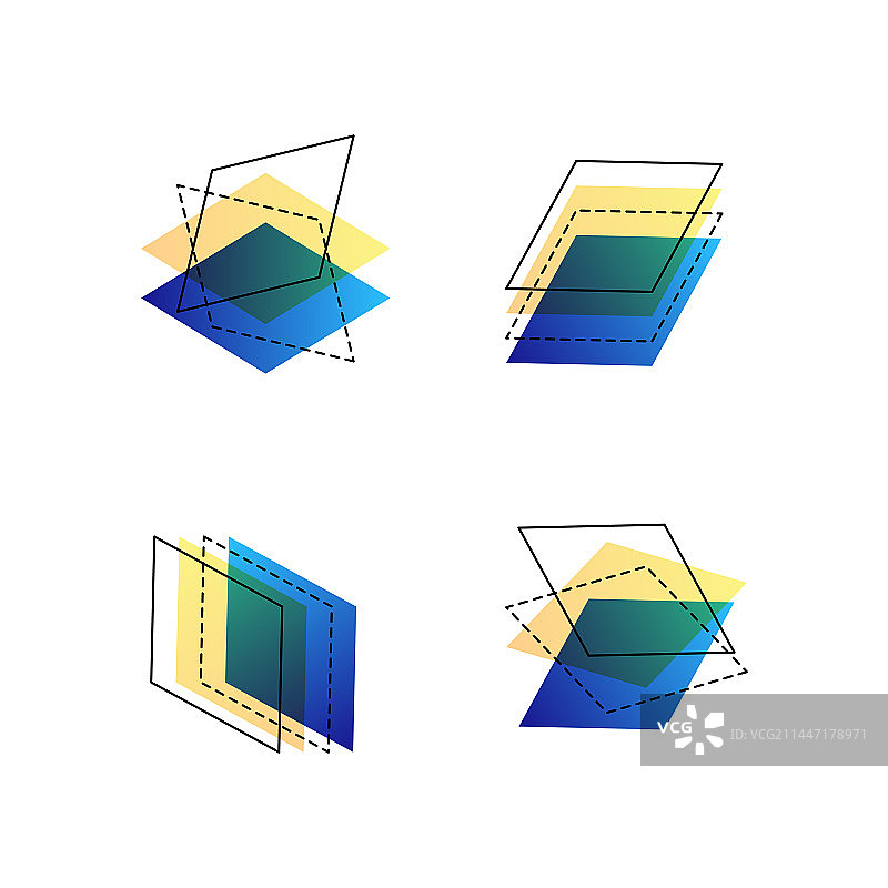 多层倾斜堆叠纸张组合图片素材