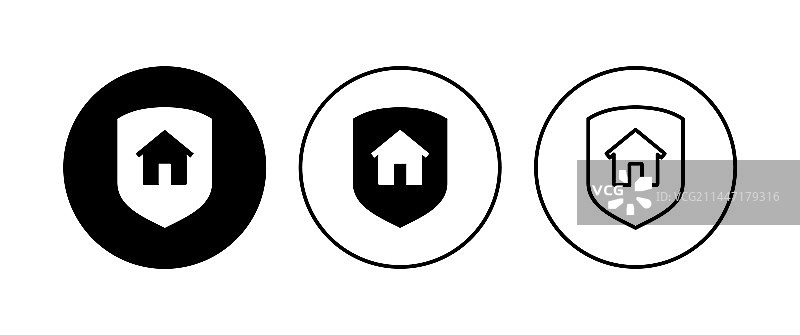 家庭保险图标设置家庭保护图标图片素材