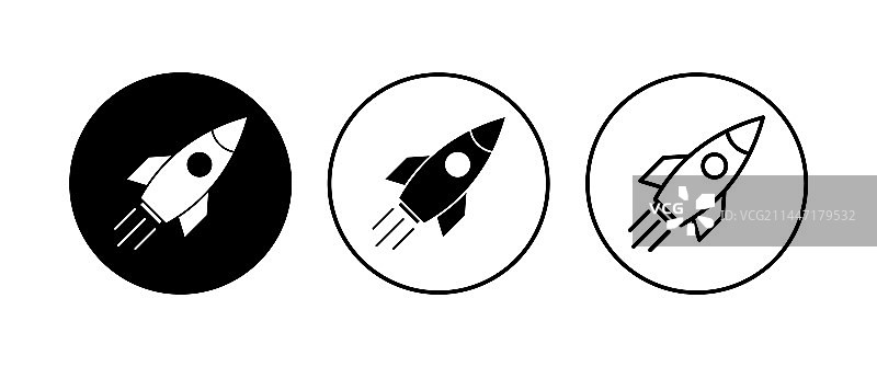 创业公司火箭图标集图片素材