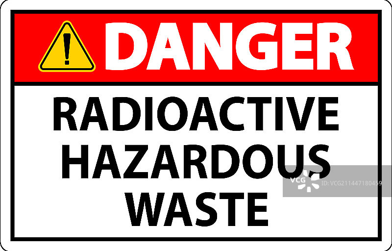 放射性危险废物警告标志图片素材
