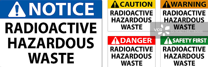 放射性危险废物警告标志图片素材