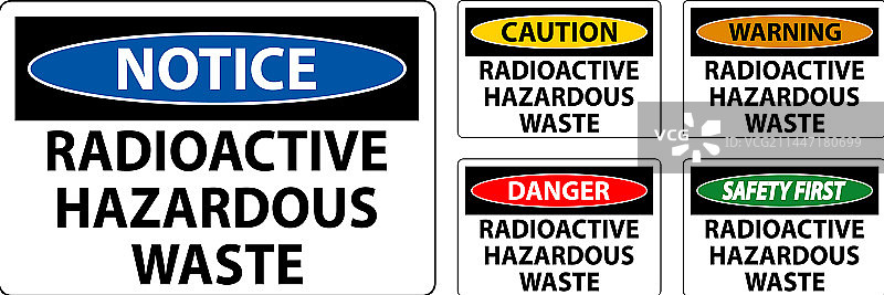 放射性危险废物警告标志图片素材