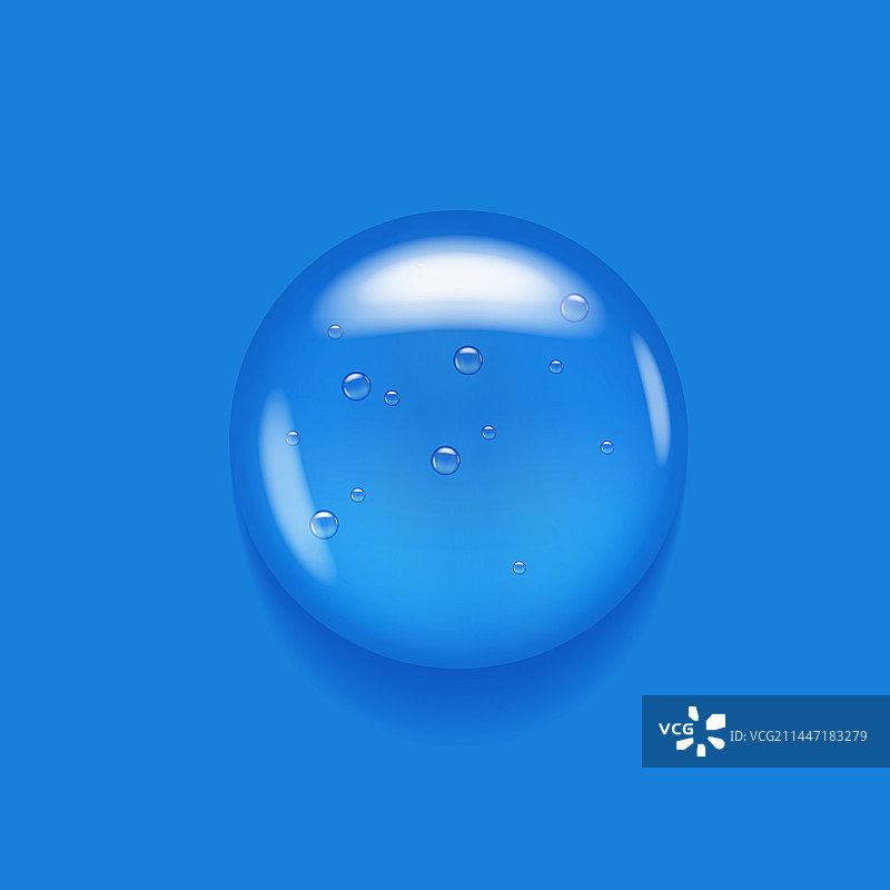 透明化妆精油凝胶精华液滴俯视图图片素材