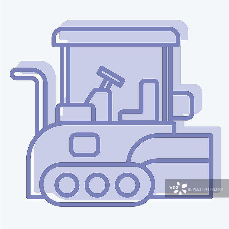 沥青摊铺机施工相关图标图片素材