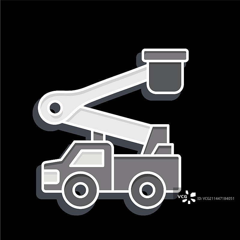 建筑相关吊桶车图标图片素材