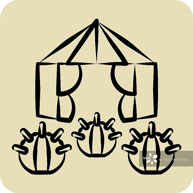 沙漠帐篷住宿符号图标图片素材