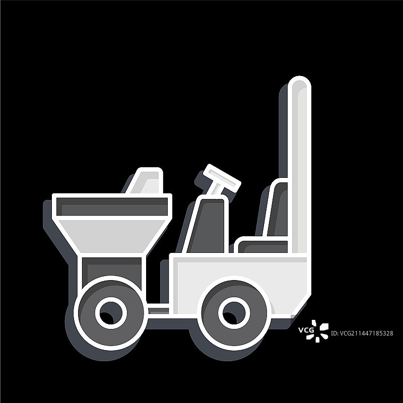 建筑车辆相关翻斗车图标图片素材