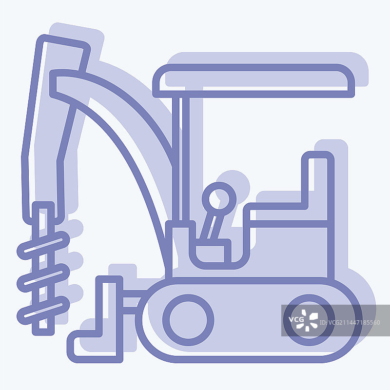 挖掘机螺旋钻驱动图标图片素材