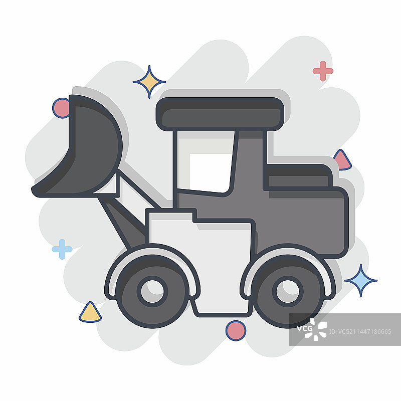施工装载卡车图标图片素材