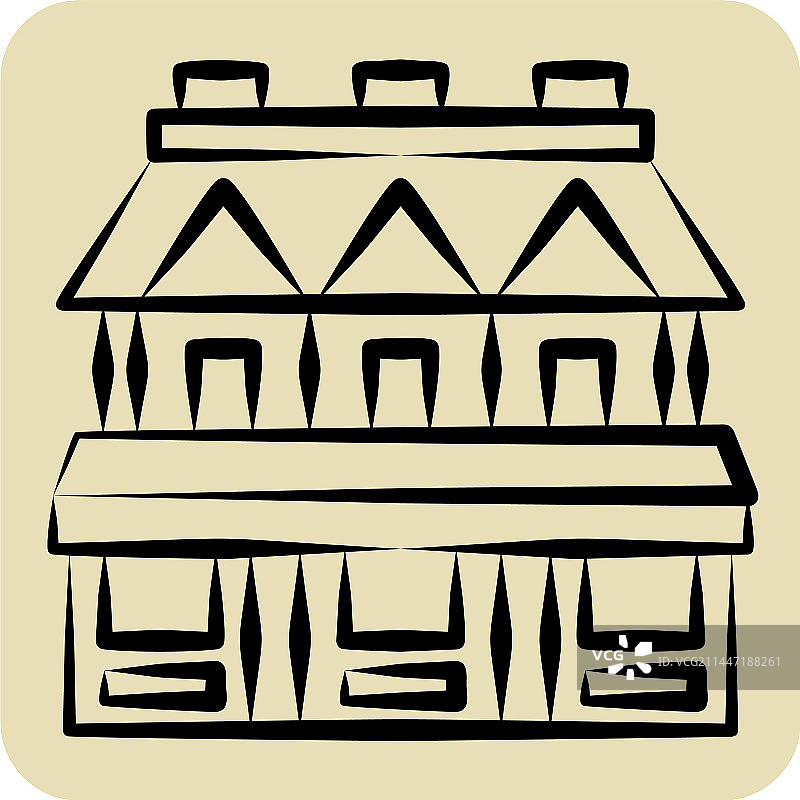 联排别墅住宿图标图片素材