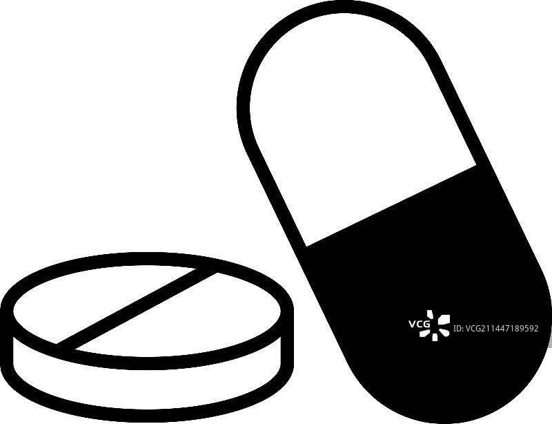 胶囊和药丸图标设计模板图片素材