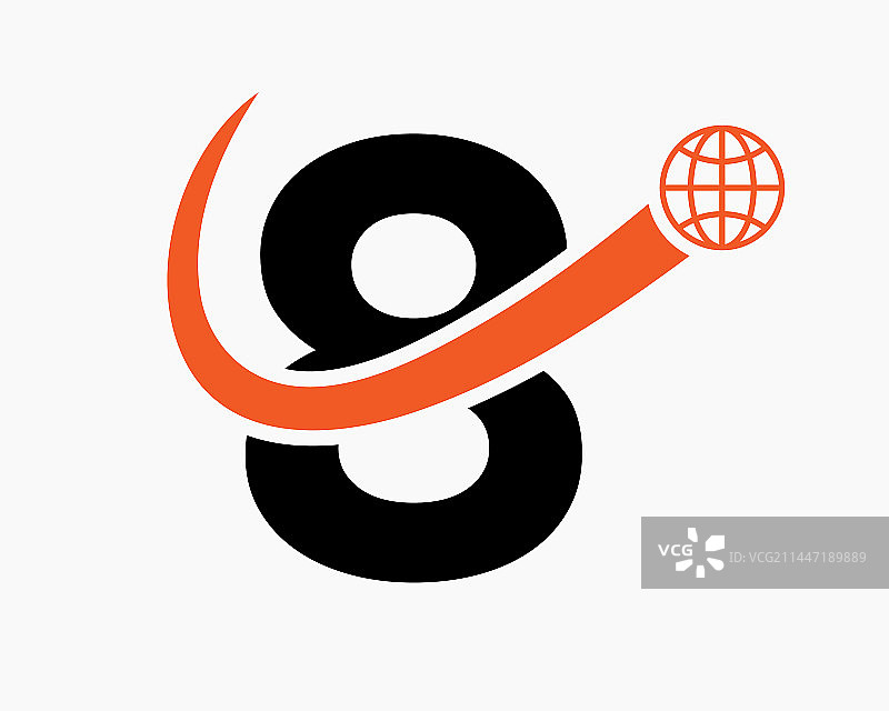 字母8全球标志设计图片素材