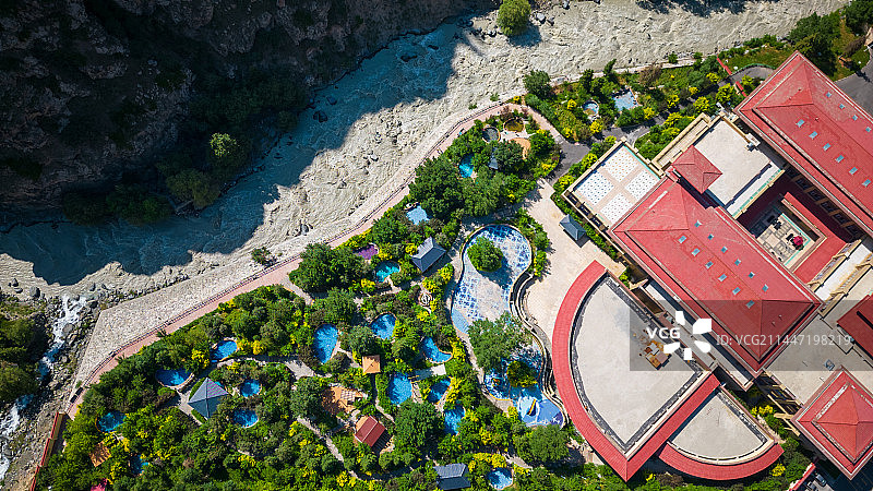 新疆 沙湾 鹿角湾温泉 度假村图片素材