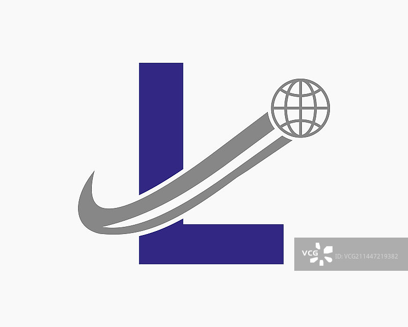 字母L全球logo设计世界标志符号图片素材