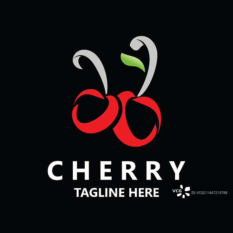 红色樱桃水果logo图片素材