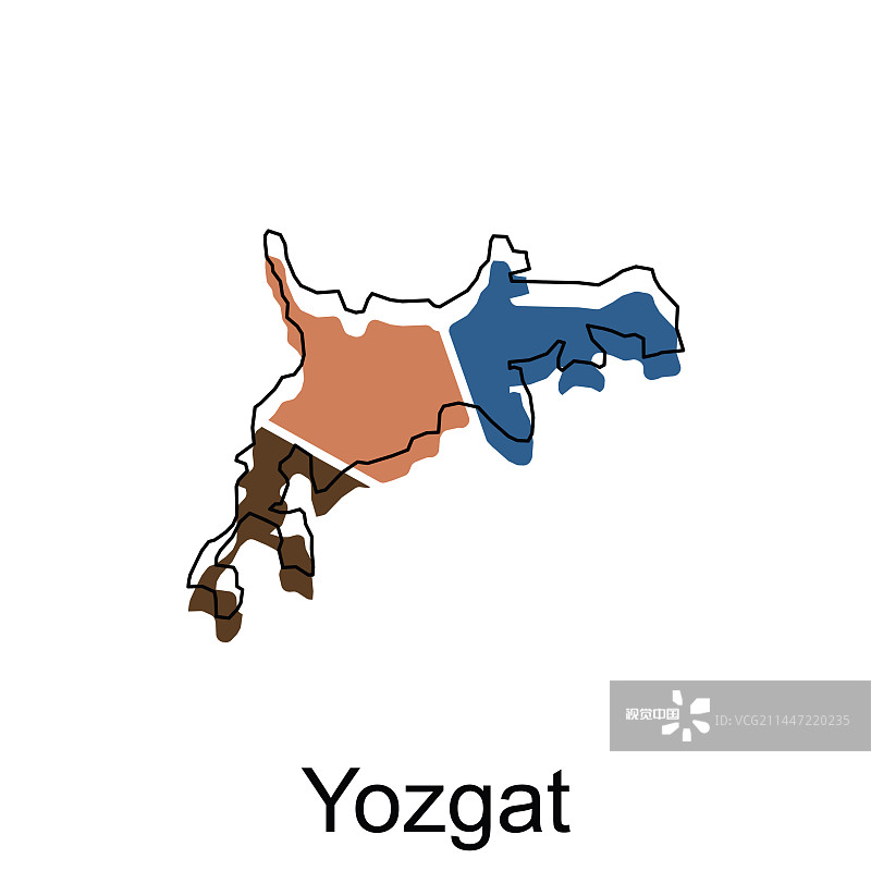 土耳其约兹加特省地图设计图片素材