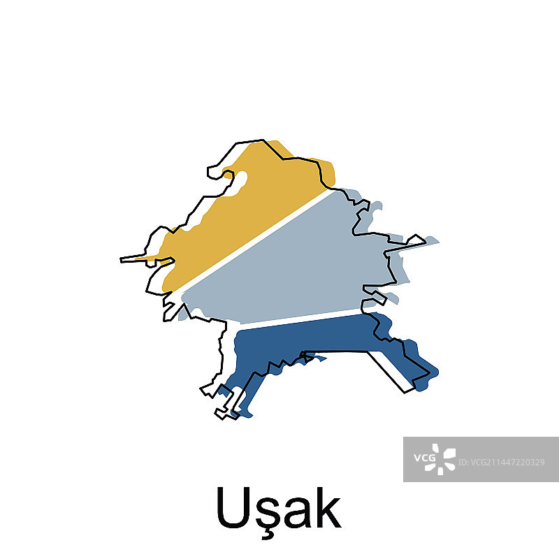 土耳其乌萨克省世界地图图片素材