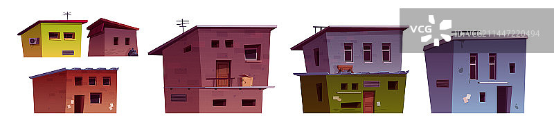 贫民窟城市街道房屋建筑素材图片素材