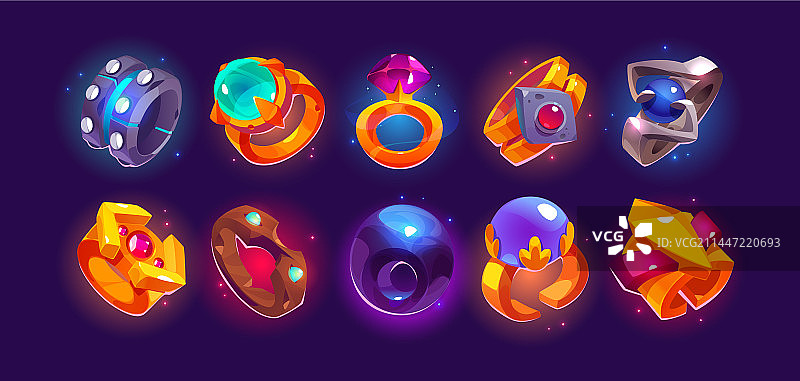 梦幻中世纪金戒指UI游戏图标图片素材