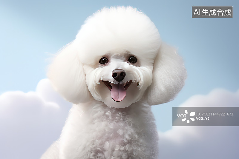 【AI数字艺术】可爱的贵宾犬图片素材