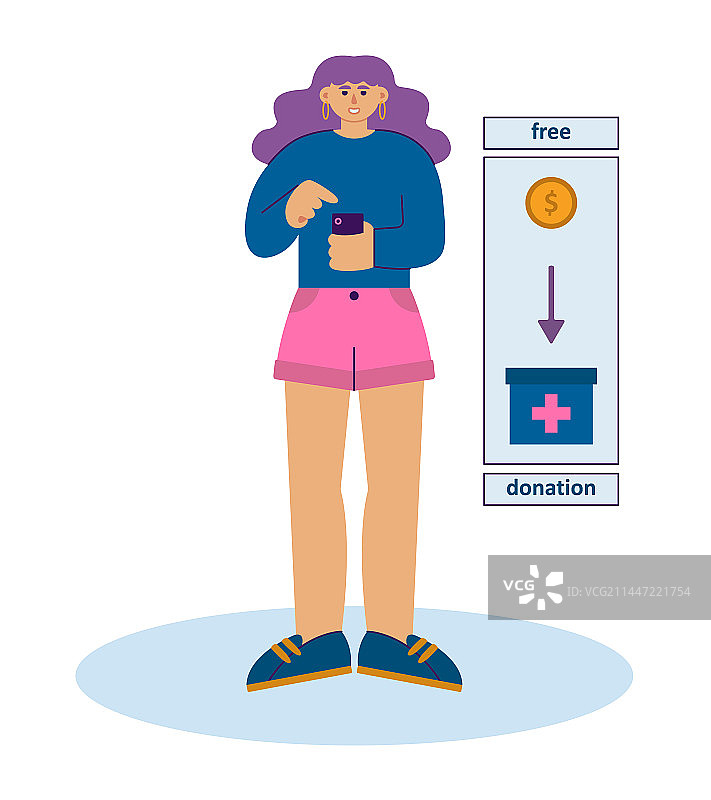 年轻女子用手机支付图片素材