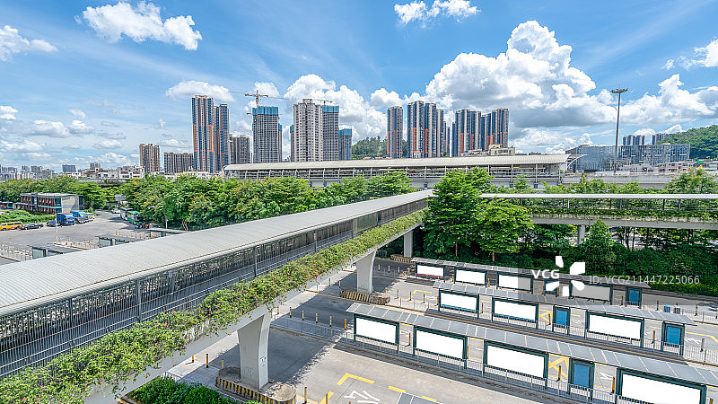 广东深圳罗湖区草埔地铁站城市建筑图片素材