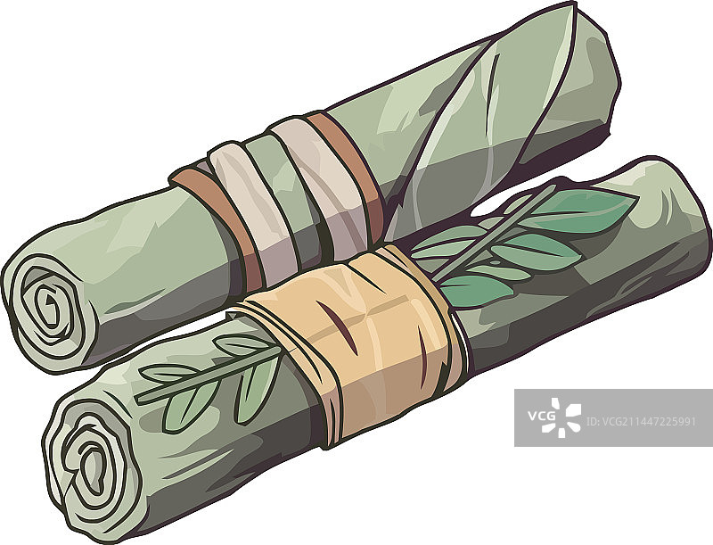 新鲜有机香草卷图片素材