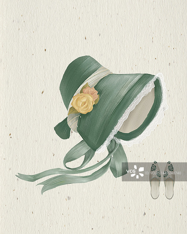 欧式蕾丝帽子加宫廷鞋图片素材