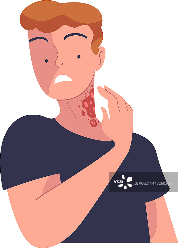 有皮肤问题的男人图片素材