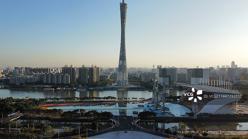 广州塔与海心沙图片素材