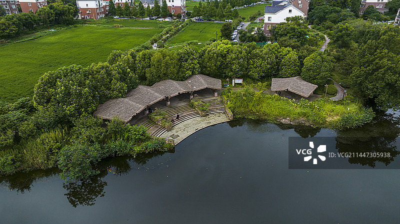 杭州西湖区三墩兰里景区兰里公园风光图片素材