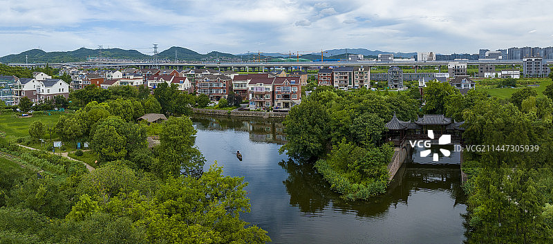 杭州西湖区三墩兰里景区兰里公园风光图片素材