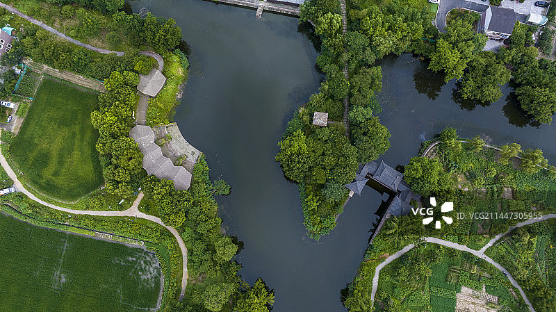 杭州西湖区三墩兰里景区兰里公园风光图片素材