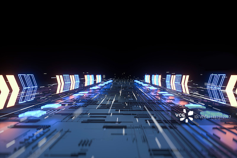 三维芯片线路板图片素材